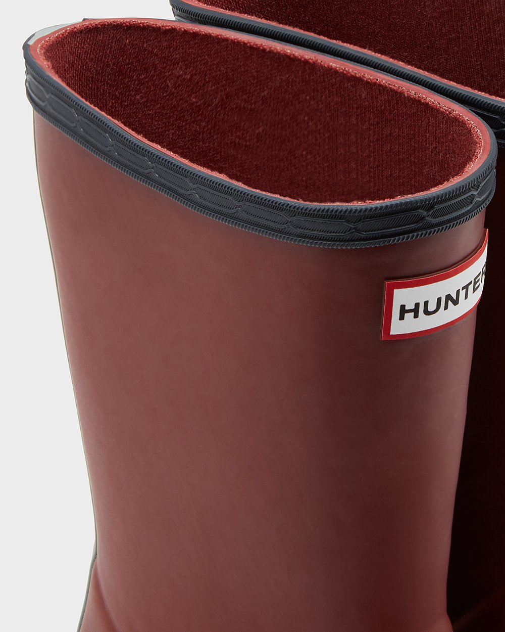 Kids Hunter Rain Boots Grey Red/Grey - Original First Classic - 4736812-TB